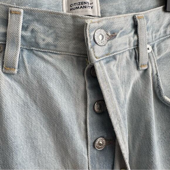 Citizens of Humanity Dahlia Bow Leg Baby Roll Jeans In Liri Light Wash Size 28 - Picture 5 of 16